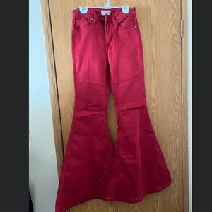 Shyanne red bell bottoms